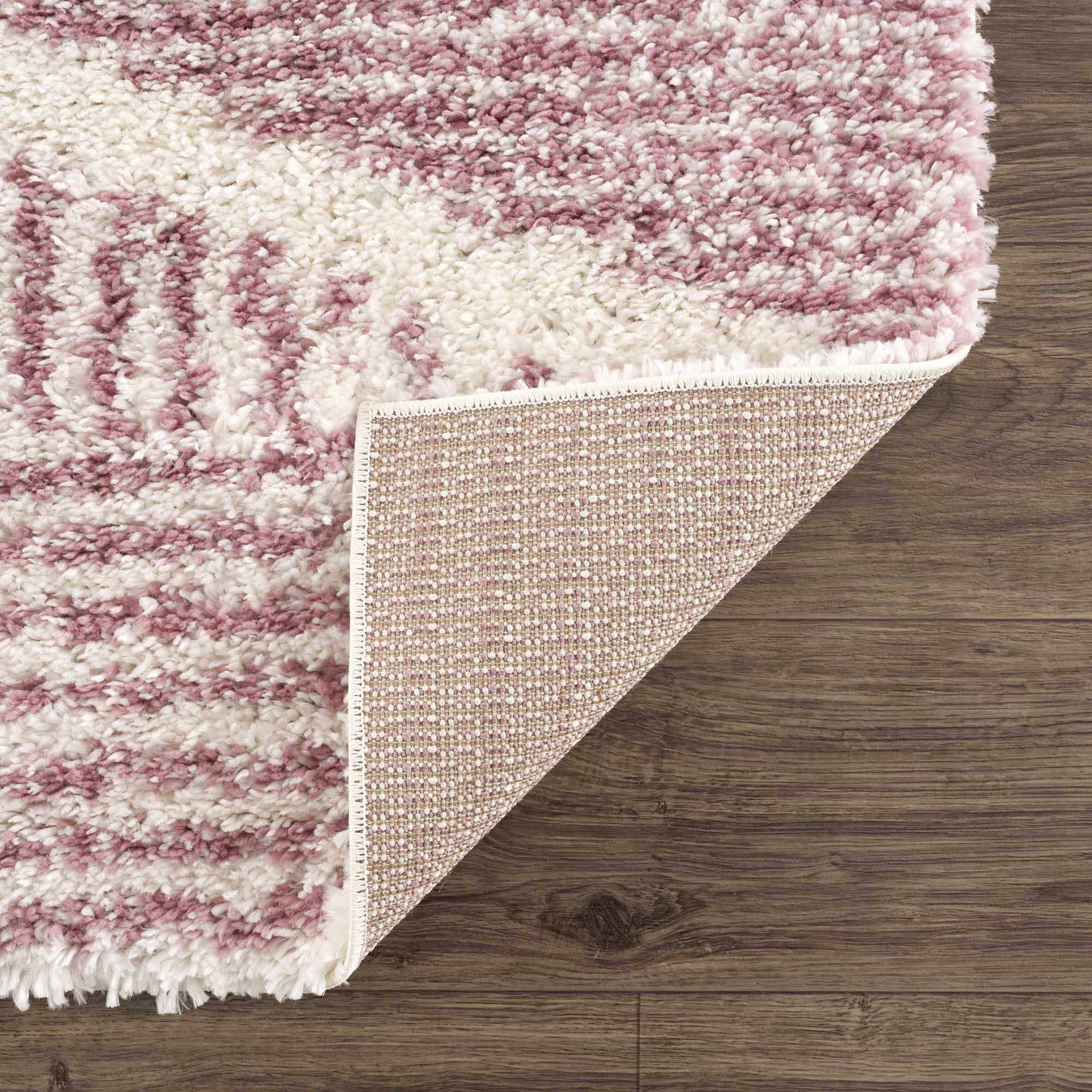 Trunding Plush Area Rug in Pink