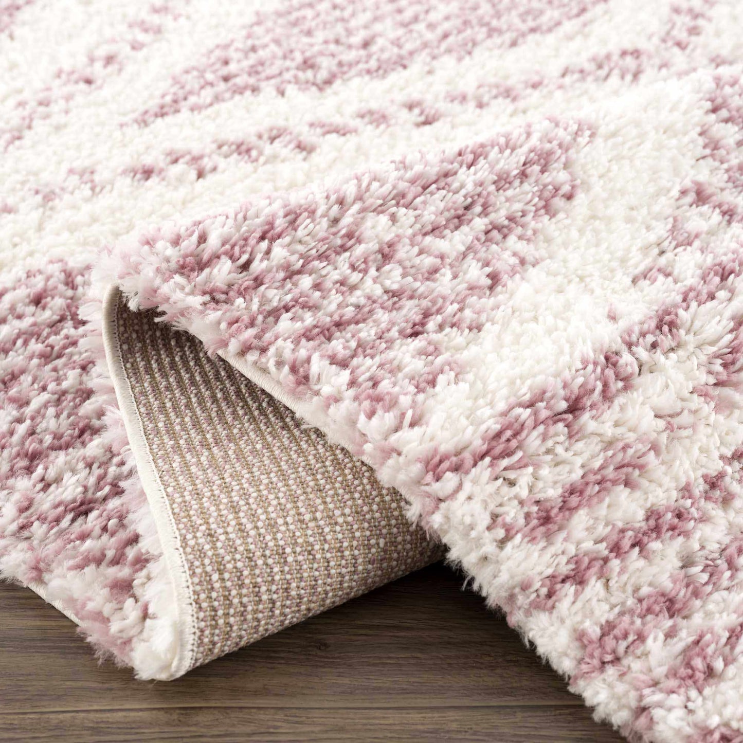 Trunding Plush Area Rug in Pink