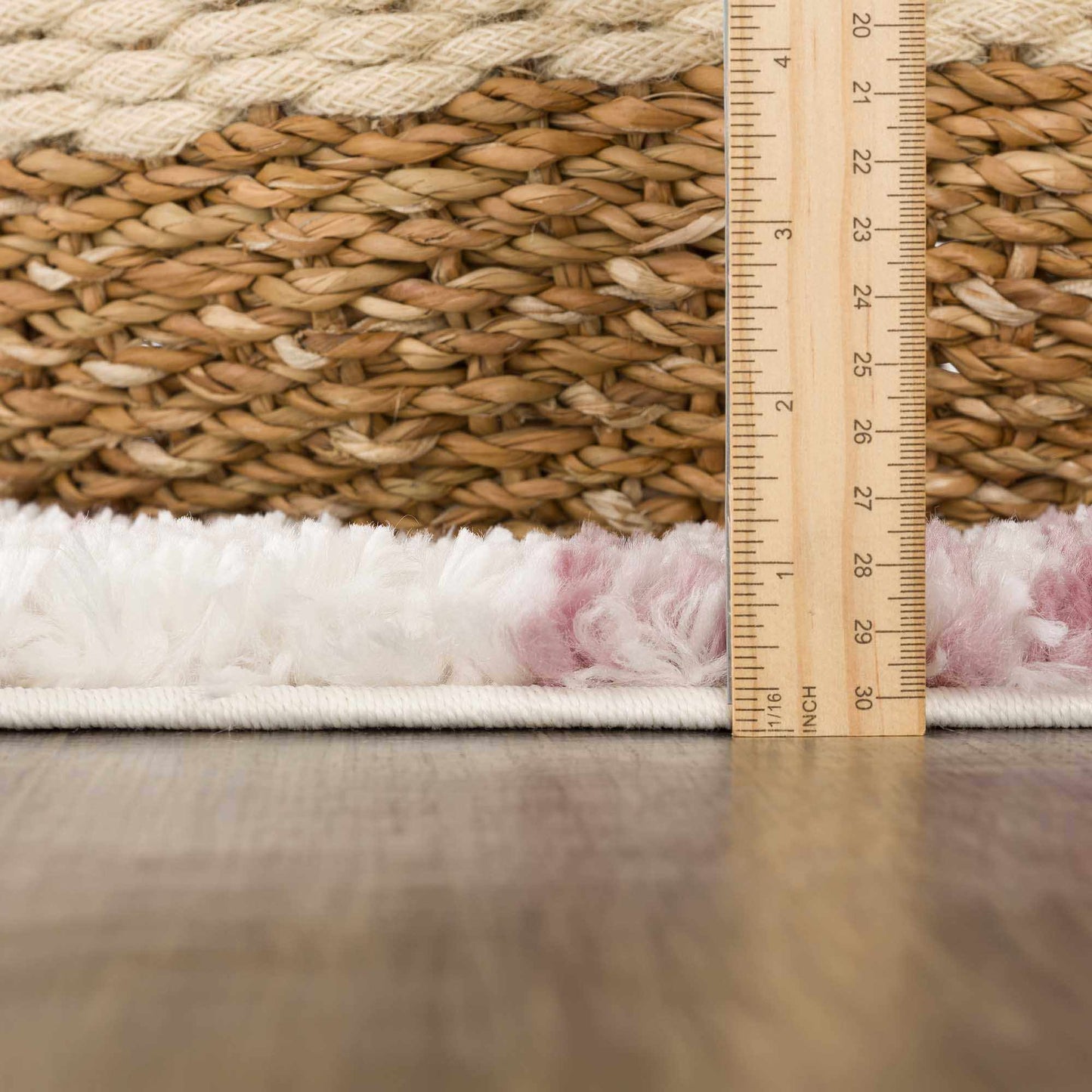 Trunding Plush Area Rug in Pink