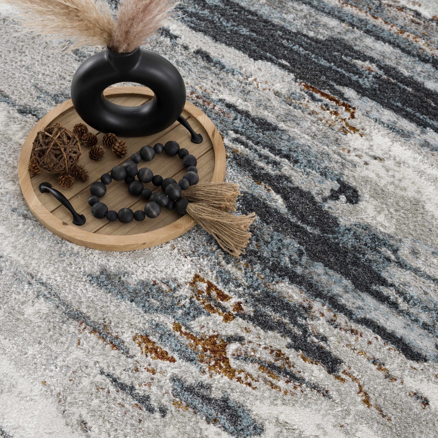 Live Marble Navy Area Rug