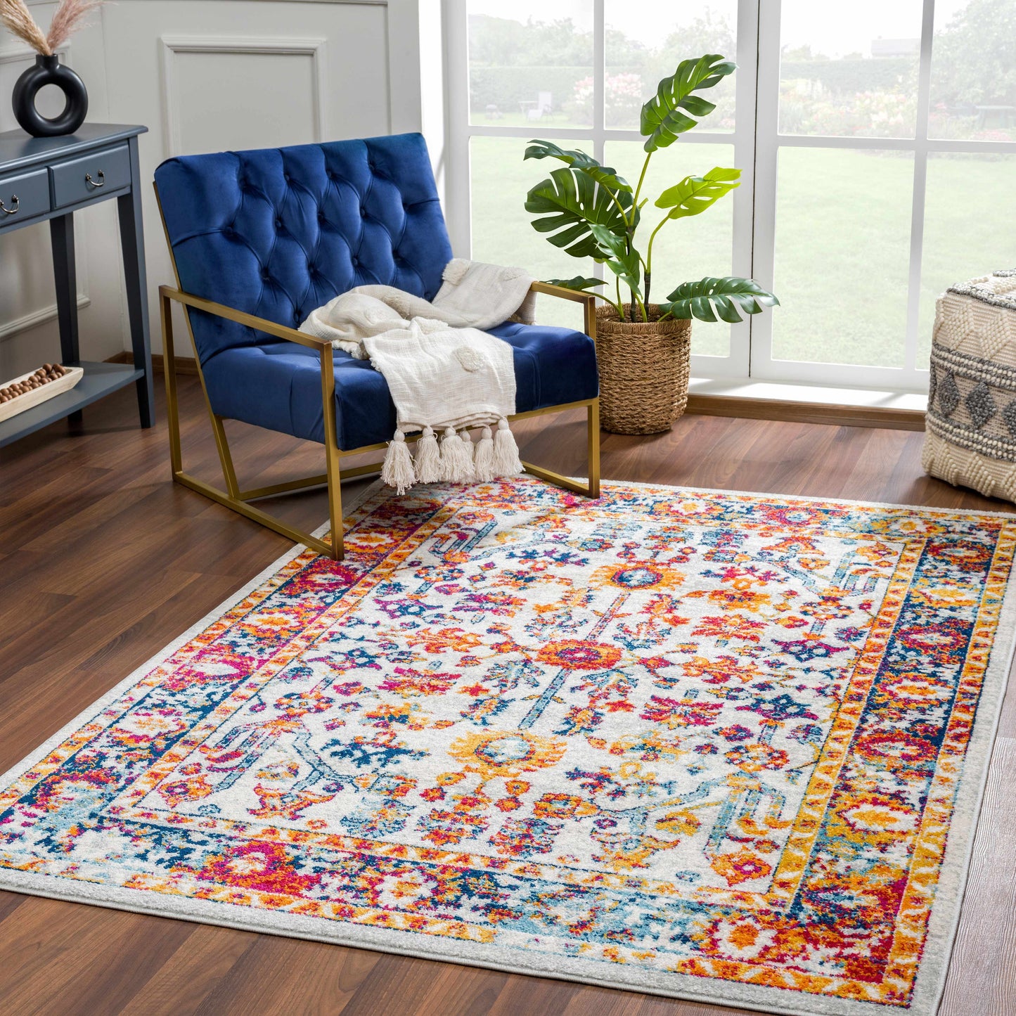 Istanbul Vintage Orange Area Carpet - Clearance